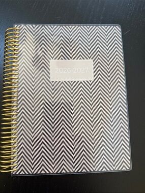 2026-2027 Chevron Spiral Planner - plum paper